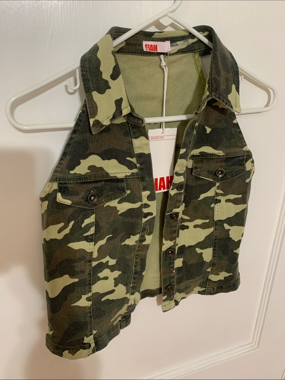 Women’s Camouflage Denim Vest - CAMO Green